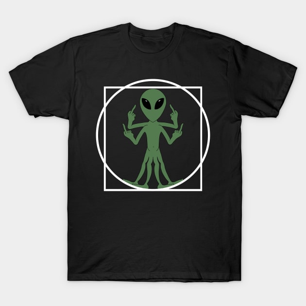 Alien show Fuck You four times T-Shirt by ro83land